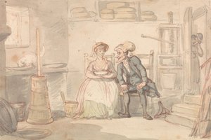 Dr. Syntax & Milchmädchen von Thomas Rowlandson