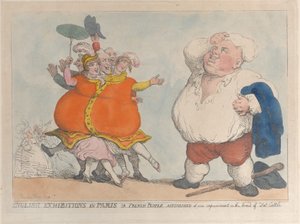 Englische Ausstellungen in Paris oder Franzosen erstaunt über unsere Verbesserung der Rasse, 1812