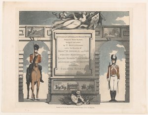 Vorwärts, ungarisches und Hochland-Breitschwert von Thomas Rowlandson