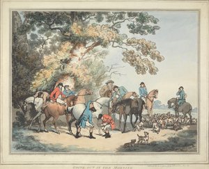 Fuchsjagd [Satz von sechs]: 1. Morgens hinausgehen von Thomas Rowlandson