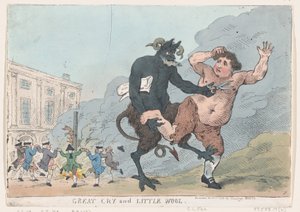 Großer Schrei und wenig Wolle, 22. Dezember 1783 von Thomas Rowlandson
