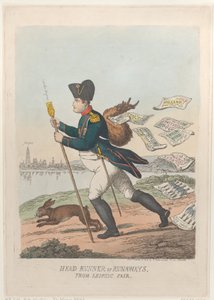 Hauptrenner oder Ausreißer von der Leipziger Messe von Thomas Rowlandson