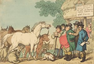 Versicherbare Rinder, veröffentlicht 1809 von Thomas Rowlandson