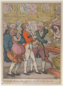 Italienische Bildhändler täuschen meinen Lord Anglaise, 30. Mai 1812 von Thomas Rowlandson