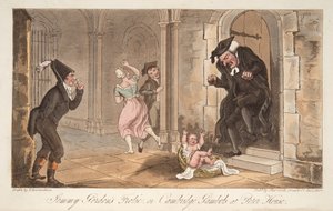 Jemmy Gordons Ausgelassenheit, oder Cambridge-Späße im Peter House, aus The English Spy, veröffentlicht 1824