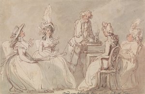 Damen beim Tee von Thomas Rowlandson
