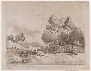 Landschaft mit Figuren, die ein Bündel Holz binden, 21. Mai 1789