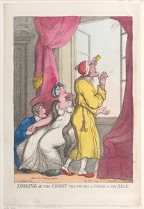Den Kometen betrachten, bis man einen steifen Nacken bekommt, 20. September 1811 von Thomas Rowlandson