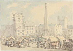 Markttag in Richmond, Yorkshire von Thomas Rowlandson