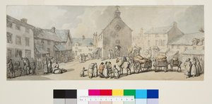 Marktplatz, Llanrwst, ca. 1797 von Thomas Rowlandson