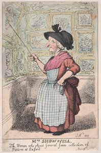 Mrs. Showell, die Frau, die General Guises Gemäldesammlung zeigt
