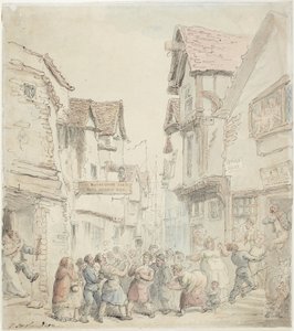 Pfeffergasse von Thomas Rowlandson