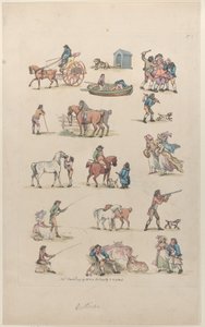 Tafel 1, Umrisse von Figuren, Landschaften und Vieh...für Lernende, Ma..., 8. März 1790