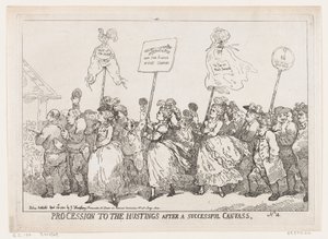 Prozession zu den Wahlurnen nach einer erfolgreichen Wahlkampagne, 30. April 1784