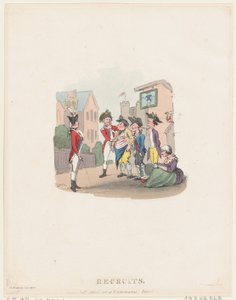Rekruten, 1. März 1803 von Thomas Rowlandson
