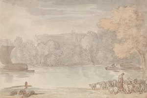 Flussszene (Die Themse bei Eton?) von Thomas Rowlandson