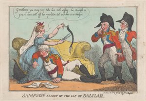 Samson schläft auf dem Schoß von Dalilah, 19. März 1809