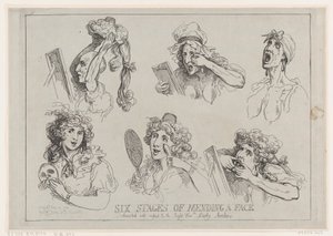 Sechs Stufen der Gesichtskorrektur, gewidmet mit Respekt an die ehrenwerte Lady Ar..., 29. Mai 1792