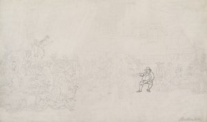 Skizze für Der Werber von Thomas Rowlandson
