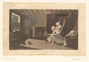 Schlafzimmer mit Ratten, die die Perücke von Doktor Syntax fressen von Thomas Rowlandson