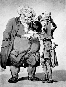 Hungernder Dichter und Verleger, spätes 18. Jahrhundert