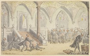 Studie für Dr. Syntax im College unterhalten von Thomas Rowlandson