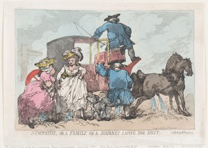 Sympathie, oder Eine Familie auf einer Reise, die den Staub legt, 12. Juli 1784 von Thomas Rowlandson