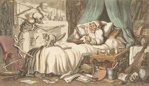 Das Testament des Antiquars, Der englische Totentanz, Platte 2 von Thomas Rowlandson