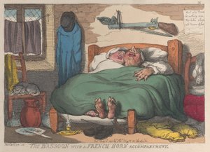 Das Fagott mit einer Begleitung von einem Horn von Thomas Rowlandson
