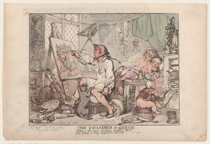 Die Kammer des Genies, 2. April 1806 von Thomas Rowlandson