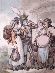 "Die Reize einer roten Uniform" von Thomas Rowlandson