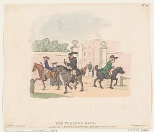 Das College-Tor, 1. Mai 1803 von Thomas Rowlandson
