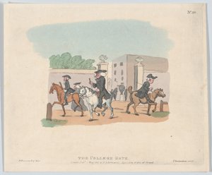 Das College-Tor, 1. Mai 1803 von Thomas Rowlandson
