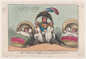 Die korsische Krankenschwester beruhigt die Kinder Spaniens, 12. Juli 1808 von Thomas Rowlandson