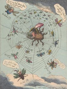 Die korsische Spinne in ihrem Netz!, 12. Juli 1808 von Thomas Rowlandson
