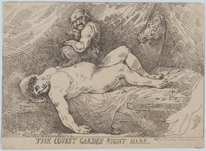 Der Covent Garden Albtraum, 20. April 1784 von Thomas Rowlandson