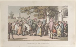 Die Abreise aus Wakefield, aus Der Pfarrer von Wakefield von Thomas Rowlandson