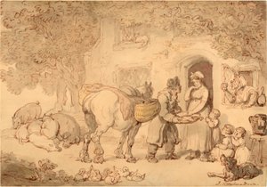 Der Fischverkäufer, um 1775-1800 von Thomas Rowlandson