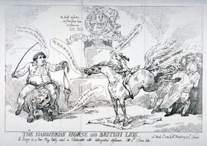 Das Hannoveraner Pferd und der britische Löwe, 1784