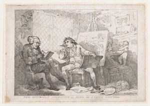 Der Historiker belebt den Geist eines jungen Malers, 1784 von Thomas Rowlandson