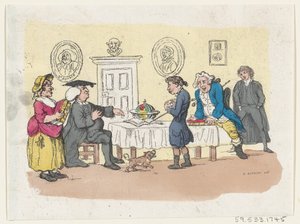 Die Hoffnungen der Familie - Eine Zulassung an der Universität von Thomas Rowlandson