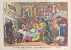 Die Hoffnungen der Familie oder Miss Marrowfat zu Hause für die Feiertage, 1809-13 von Thomas Rowlandson