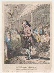 Die Jungfernrede, 5. Oktober 1785 von Thomas Rowlandson