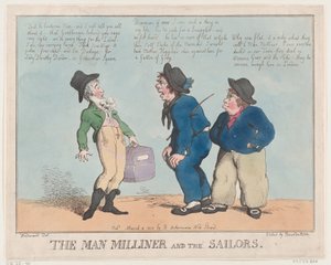 Der Hutmacher und die Matrosen, 4. März 1802 von Thomas Rowlandson