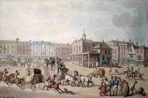 Der Marktplatz, Kingston-upon-Thames von Thomas Rowlandson