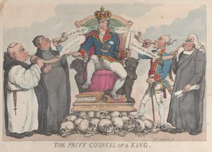 Der Geheime Rat eines Königs, 28. März 1815 von Thomas Rowlandson