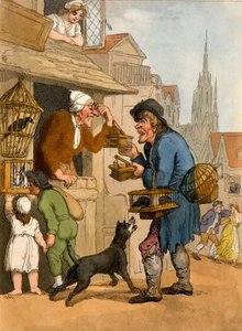 Der Rattenfallenverkäufer aus Cries of London, 1799 (handkolorierter Aquatinta)