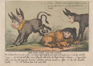 Der kranke Löwe und die Esel, 18. April 1809