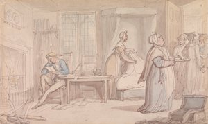 Das Zimmer des Studenten von Thomas Rowlandson
