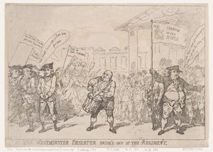 Der Westminster-Deserteur aus dem Regiment getrommelt, 18. Mai 1784 von Thomas Rowlandson
